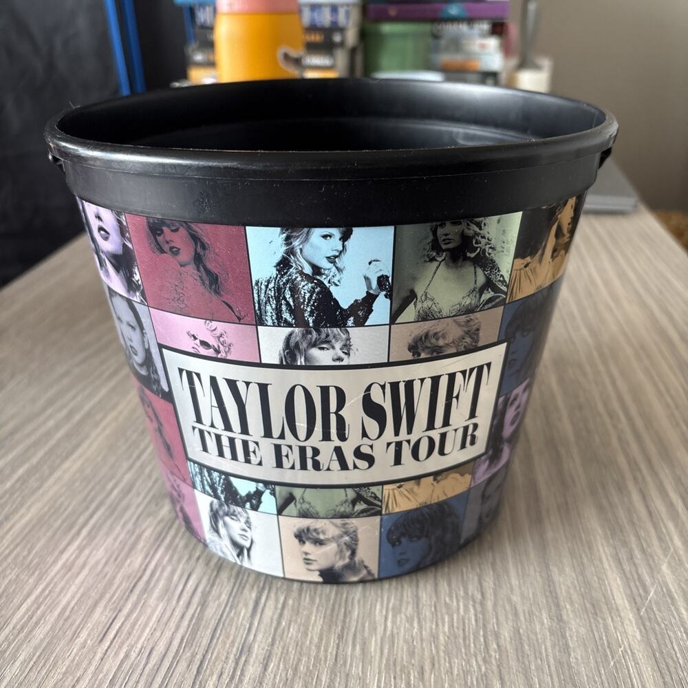 Taylor Swift The Eras Tour Black Plastic Movie Popcorn Bucket AMC Exclusive - Picture 4 of 6
